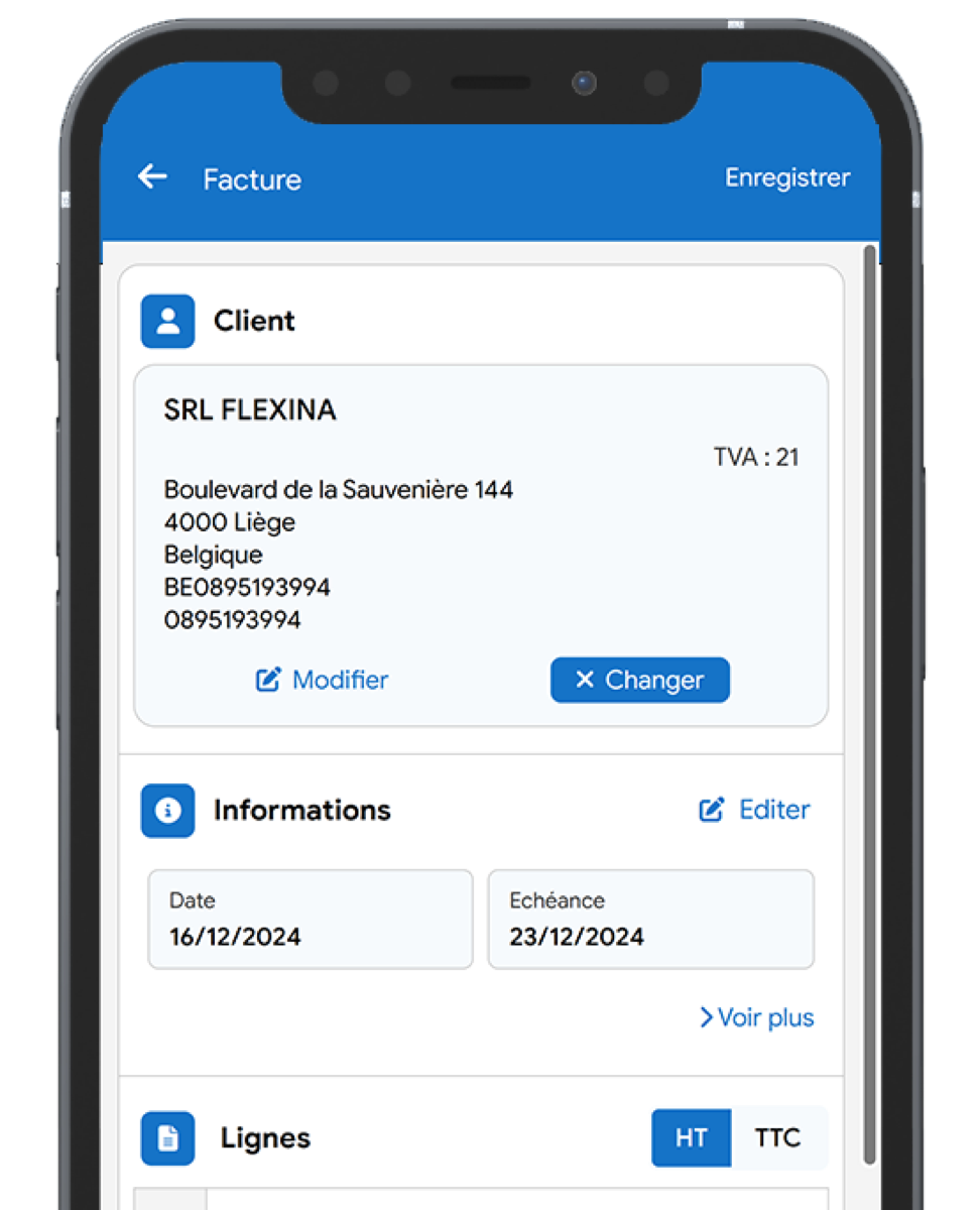 Mobile business management interface
