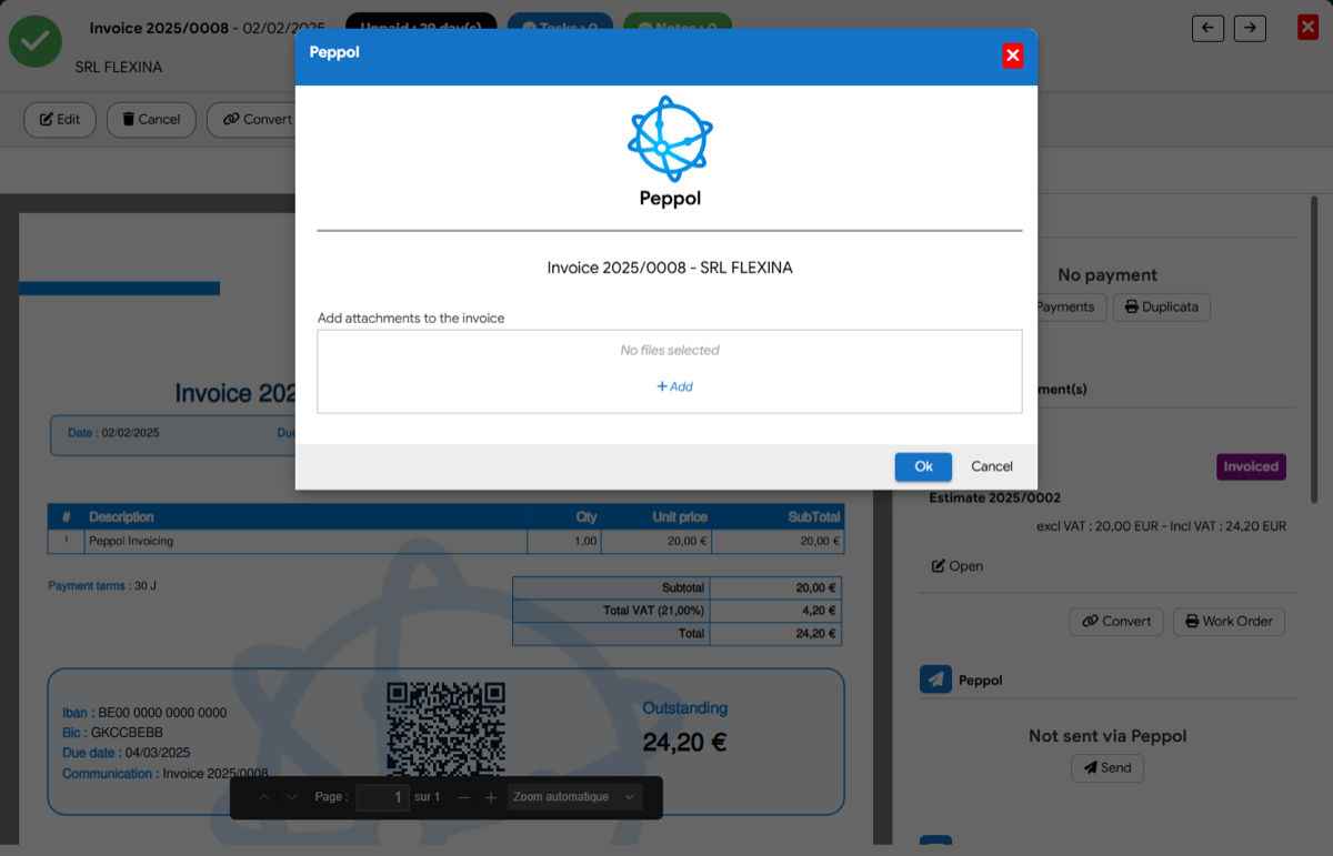 Sending and receiving Peppol e-invoices in Flexina